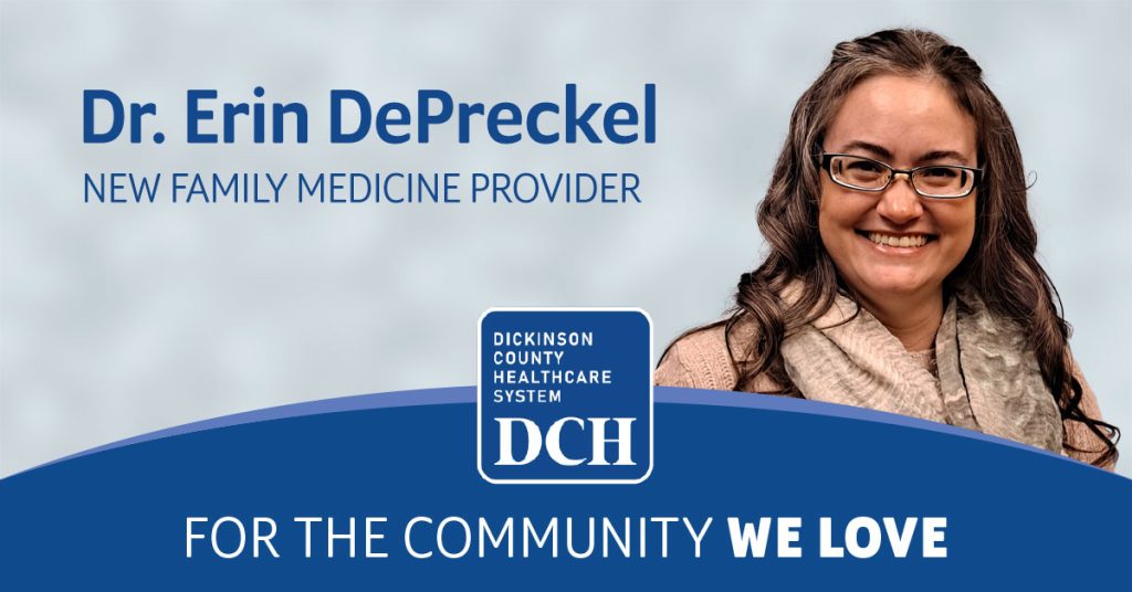 DCH Welcomes Dr. Erin DePrekel to Florence Following Retirement of Dr. Charlene Greene